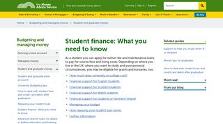 Student finance: What you need to know - Money Advice Service