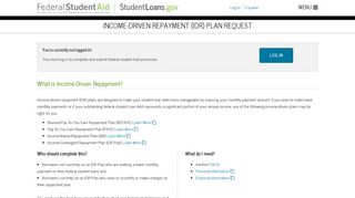 Income-Driven Repayment (IDR) Plan Request - StudentLoans.gov