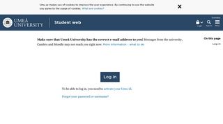 Student web - Umeå universitet