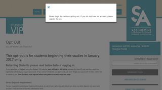 This opt-out is for students beginning their studies in ... - StudentVIP.ca