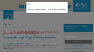 The Opt-Out is for GRADUATE STUDENTS ONLY, If ... - StudentVIP.ca