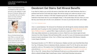 Deodorant Gel Stains Salt Mineral Benefits - lolipop-portfolio center
