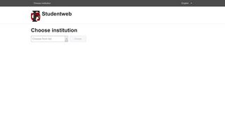 Choose institution - Studentweb - fsweb.no