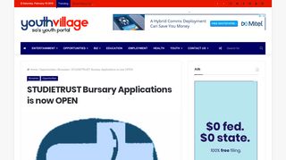 STUDIETRUST Bursary Applications is now OPEN - Youth Village