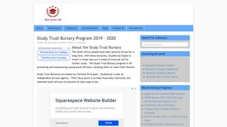 Study Trust Bursary 2019 - 2020 Bursaries in South Africa