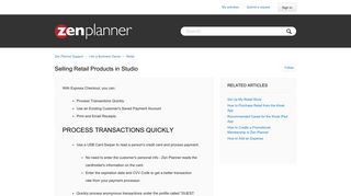 Selling Retail Products in Studio – Zen Planner Support