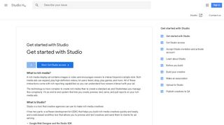 Get started with Studio - Studio Help - Google Support