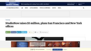 StudioNow raises $5 million, plans San Francisco and New York offices