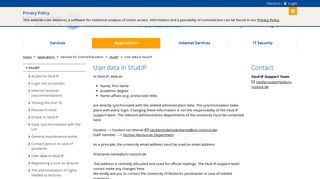 User data in Stud.IP - IT- and Mediacenter - Universität Rostock