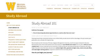 Study Abroad 101 | Study Abroad | Western Michigan University