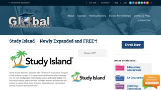 Study Island – Newly Expanded and FREE*! | Global Student Network
