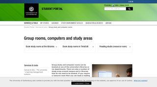 Group study and computer rooms – Student Portal