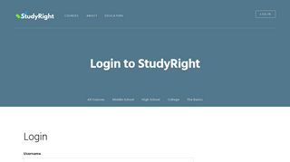 Login to StudyRight - StudyRight