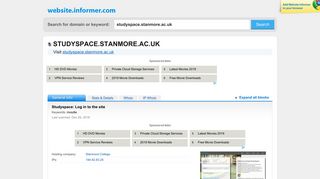 studyspace.stanmore.ac.uk at WI. Studyspace: Log in to the site