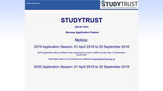 to Apply NOW at StudieTrust