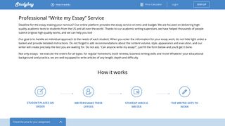 Write My Essay - Cheap Writing Service 24/7 Best ... - Studybay.com