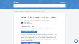 How to Order an Assignment on Studybay | Studybay Help Center