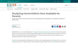 StudyDog Home Edition Now Available for Parents - PR Newswire
