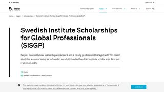 Swedish Institute Scholarships for Global Professionals | Swedish ...