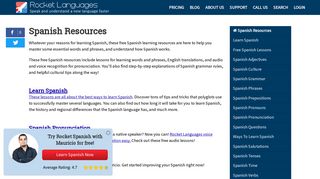 Spanish Resources - Rocket Languages