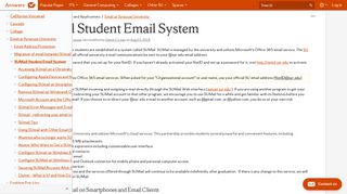 SUMail Student Email System - ITS Services and Applications - Answers
