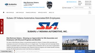 SIA Employee Benefits - Bob Rohrman Subaru