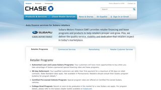 Subaru Motors Finance | Dealer Services | Auto Retail Lending