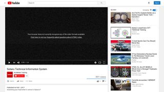 Subaru Technical Information System - YouTube
