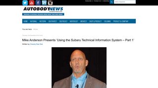 Mike Anderson Presents 'Using the Subaru Technical Information ...