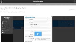 Update Contact Information(employee login) – SubItUp Support Network