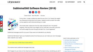 Subliminal 360 Software Review + $50 OFF (2018) - UpJourney