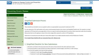 Simplified Submission Process - CDC