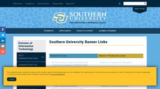 Southern University Banner Links | Southern University and A&M ...