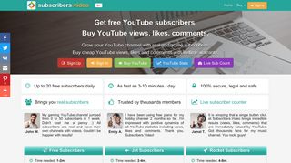 Subscribers | YouTube Subscribers | Free YouTube Subscribers