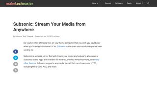 Subsonic: Stream Your Media from Anywhere - Make Tech Easier