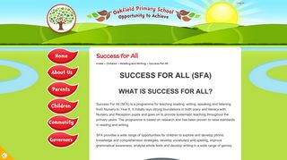 Success for All | Oakfield Primary School