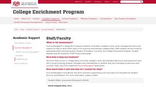 Staff/Faculty :: College Enrichment Program | The University of New ...