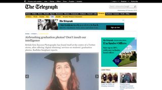 University graduation photos: airbrushing is not a mark of success ...