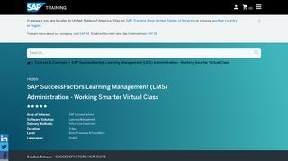 HR869 - SAP SuccessFactors Learning Management (LMS ...