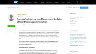 SuccessFactors Learning Management tools for efficient training ...