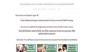 CDA Student Log In Page - Successful Solutions Training in Child ...