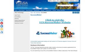 SuccessMaker - Title I Technology - Volusia County Schools