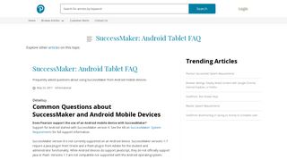 SuccessMaker: Android Tablet FAQ - Technical Support