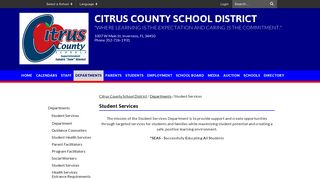 Student Services - Citrus County School District