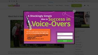 About Such A Voice | Voice Over Training and Demo Production