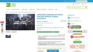 Buy Verified Sudden Attack 2 Korea Account | OBTGAME