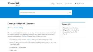 Create a Suddenlink Username | Help Desk