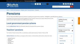 Pensions | Suffolk County Council
