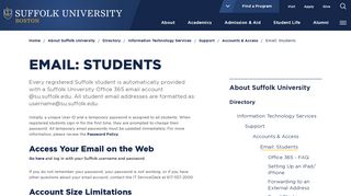 Email: Students - Suffolk University