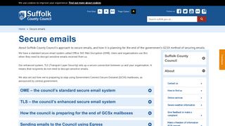 Secure emails | Suffolk County Council